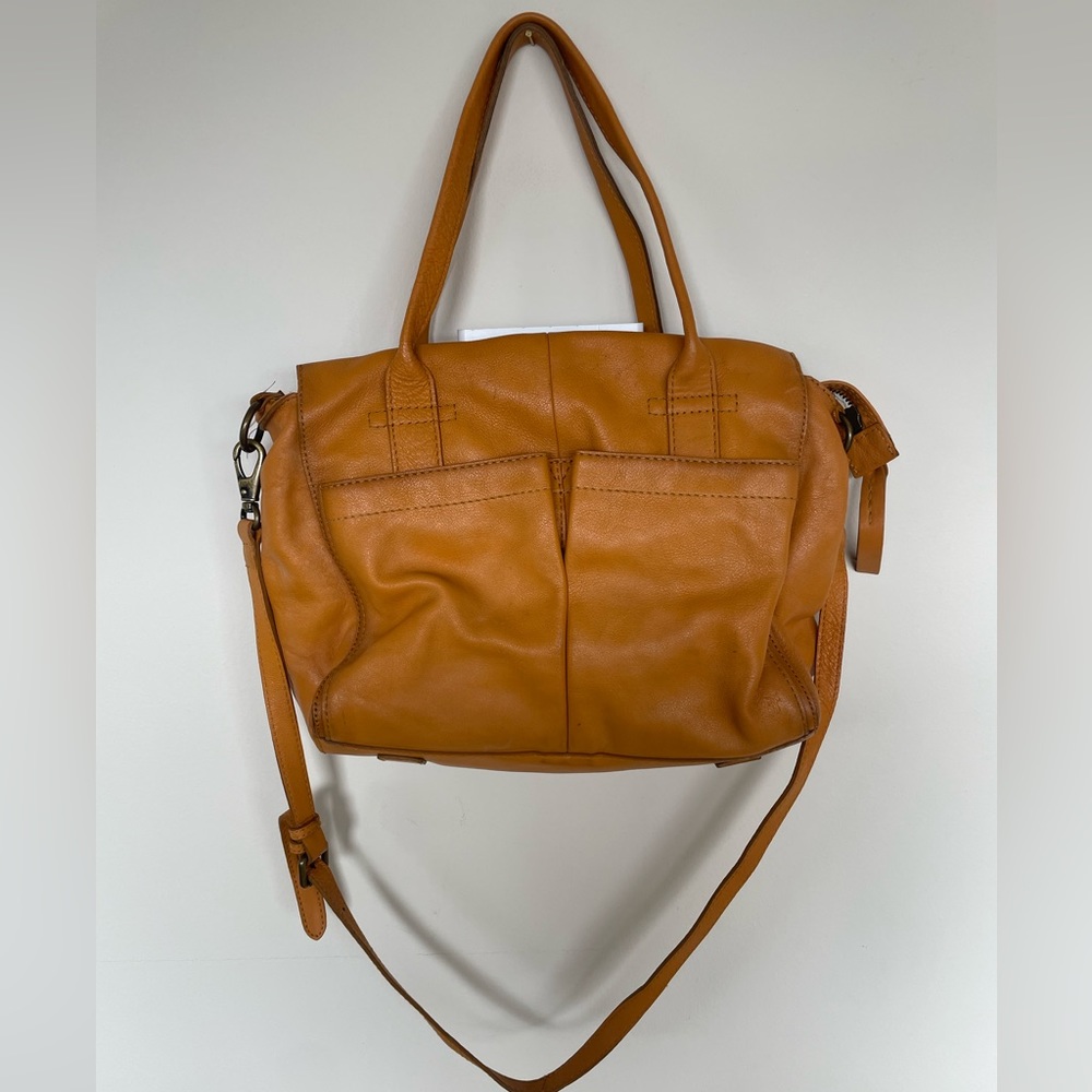 Mustard Yellow Frye Leather Crossbody Purse
